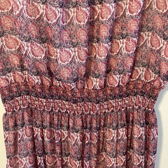 The Limited, Sleeveless Bohemian Dress, Pink & Navy w/a Thread of Shimmer - Picture 8 of 9